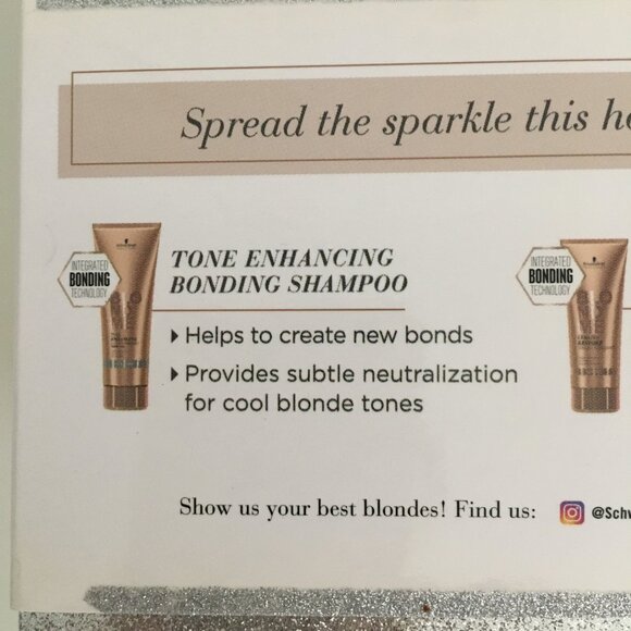 Schwarzkopf Blondme Holiday Set Shampoo & Condition Glitter Comb NEW in Box - Picture 8 of 13
